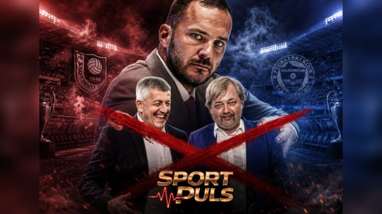 Husref Musemić i Amar Osim uz simboliku FK Sarajevo i FK Željezničar