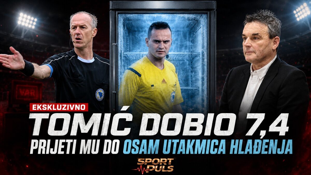 EKSKLUZIVNO: Tomić „zaradio“ 7,4 zbog ignorisanja VAR-a! Prijeti mu do OSAM utakmica „hlađenja“ Antonio Tomić dobio 7,4 i prijeti mu do osam utakmica hlađenja