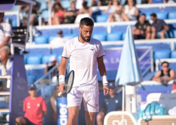 Damir Džumhur tokom finala ATP turnira u Umagu