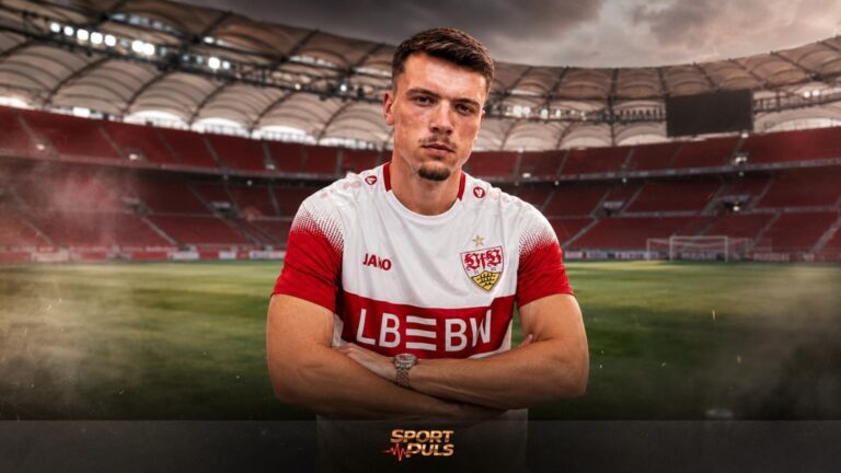 Dženan Pejčinović u dresu Stuttgarta nakon transfera iz Wolfsburga