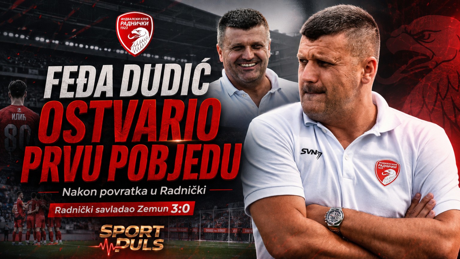 Feđa Dudić ostvario prvu pobjedu nakon povratka u Radnički Feđa Dudić ostvario prvu pobjedu sa Radničkim