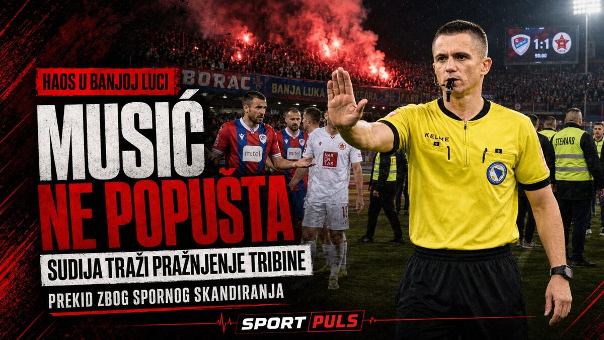 Banja Luka ključa: Musića vrijeđaju na nacionalnoj osnovi, sudija ne popušta – tribine moraju biti prazne! Musić ne popušta tokom prekida Borac – Velež