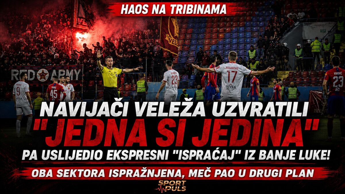 Navijači Veleža uzvratili „Jedna si jedina“, pa uslijedio ekspresni „ispraćaj“ iz Banje Luke! Navijači Veleža uzvratili pjesmom Jedna si jedina