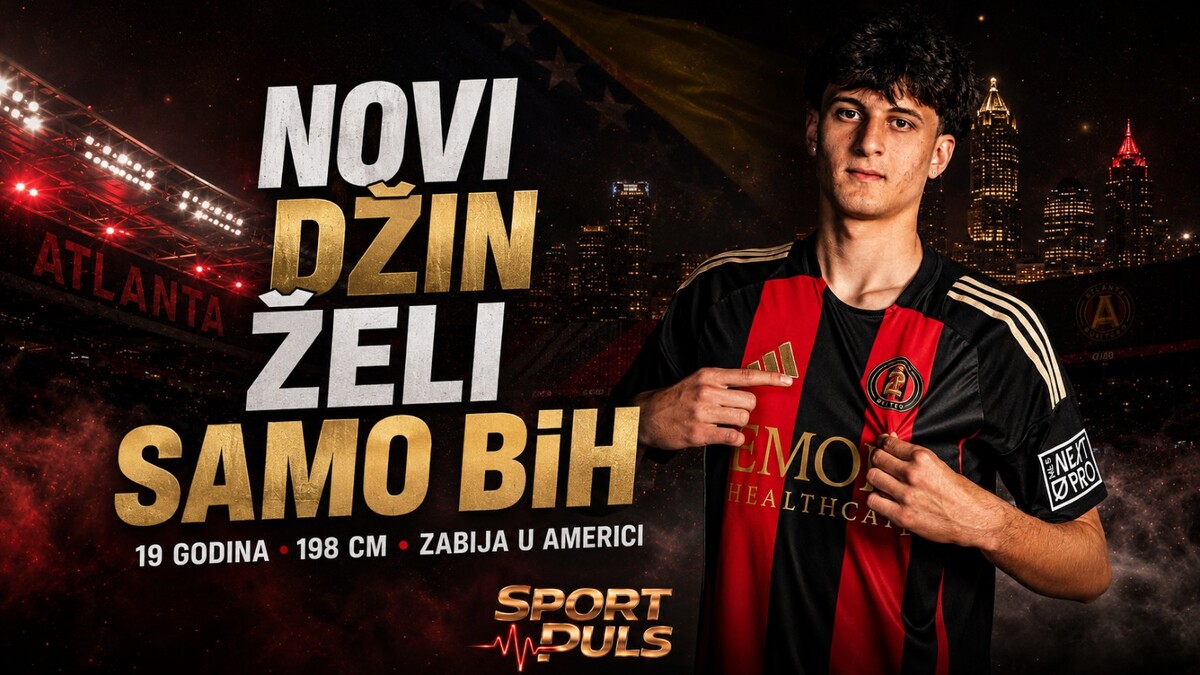 NOVI DŽIN ŽELI SAMO BiH: Ima 19 godina, 198 centimetara i već zabija u Americi! Arif Kovač uz naslov Novi džin želi samo BiH.