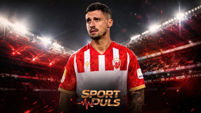 Rade Krunić u dresu Crvene zvezde nakon evropske pobjede na Marakani.