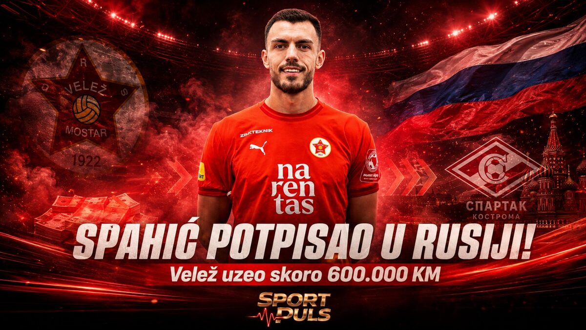 SPORT PULS NAJAVIO, SADA JE ZVANIČNO: Spahić potpisao u Rusiji, Velež dobija skoro 600.000 KM! Armin Spahić potpisao u Rusiji Velež dobija 600.000 KM