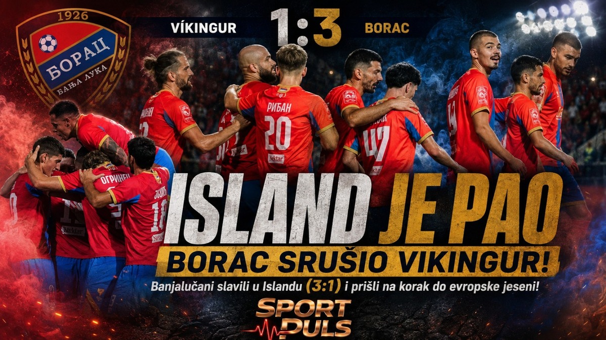 BORAC SRUŠIO VIKINGUR NA ISLANDU: Juričić i Jojić utišali Reykjavik – EVROPSKA JESEN SADA JE NA DOHVAT RUKE! Borac Vikingur 3:1 – Island je pao