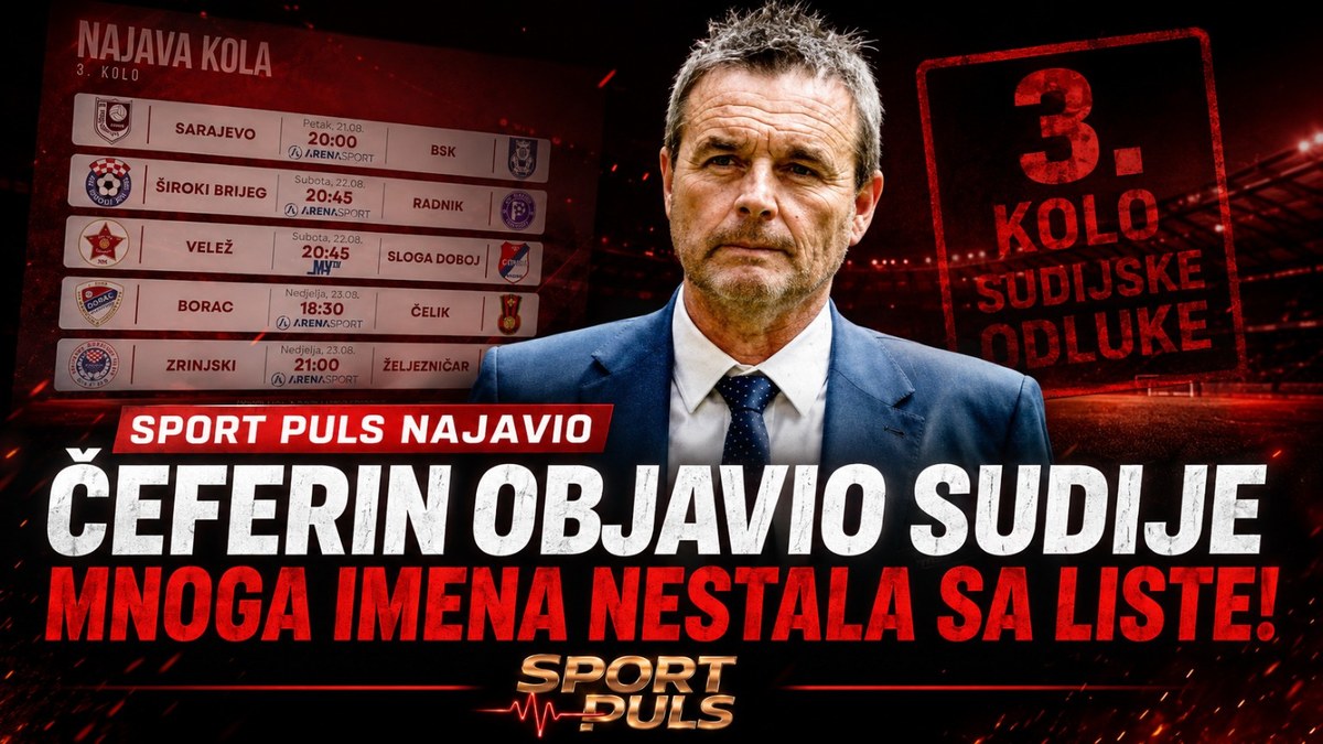 Darko Čeferin objavio sudije, mnoga imena nestala sa liste.