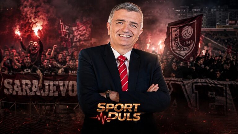 Srđan Mandić ispred navijača FK Sarajevo na Koševu