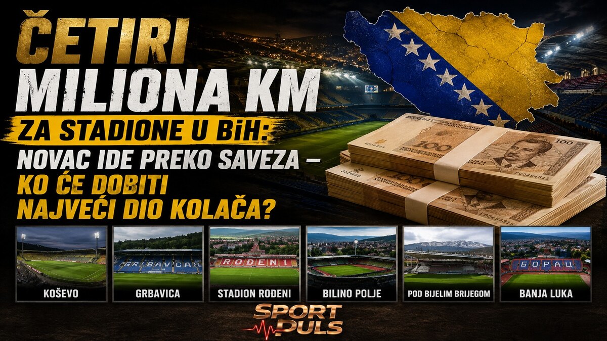 Stadioni u BiH čekaju raspodjelu četiri miliona KM