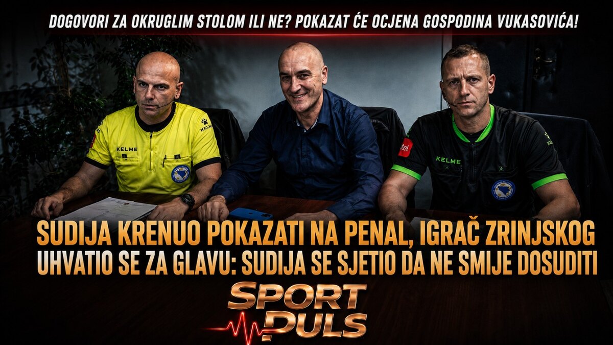Sabrija Topalović i sudijska ekipa uz naslov o nedosuđenom penalu