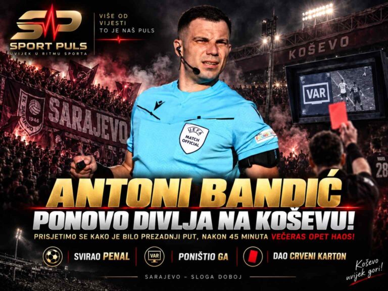 ANTONI BANDIĆ PONOVO DIVLJA NA KOŠEVU: PRISJETIMO SE KAKO JE BILO PREZADNJI PUT, NAKON 45 MINUTA VEČERAS OPET HAOS!