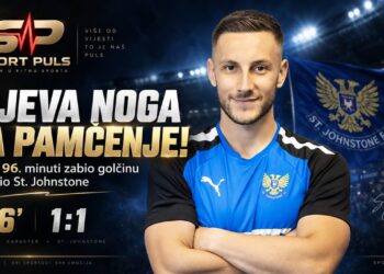 Enes Alić u dresu St. Johnstonea nakon gola protiv Falkirka