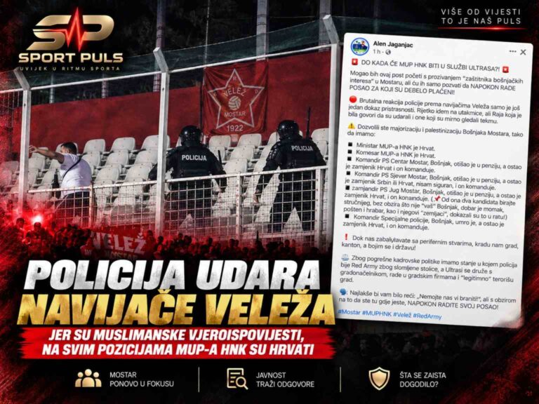 POLICIJA UDARA NAVIJAČE VELEŽA: DA LI JE NA TRIBINI BILO ELEMENATA VJERSKE DISKRIMINACIJE?