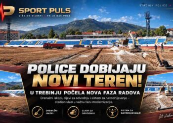 Radovi na stadionu Police u Trebinju