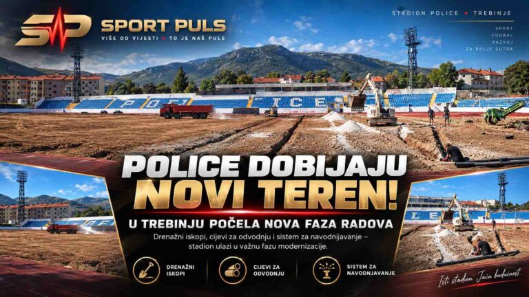 Počela naredna faza radova na stadionu Police u Trebinju