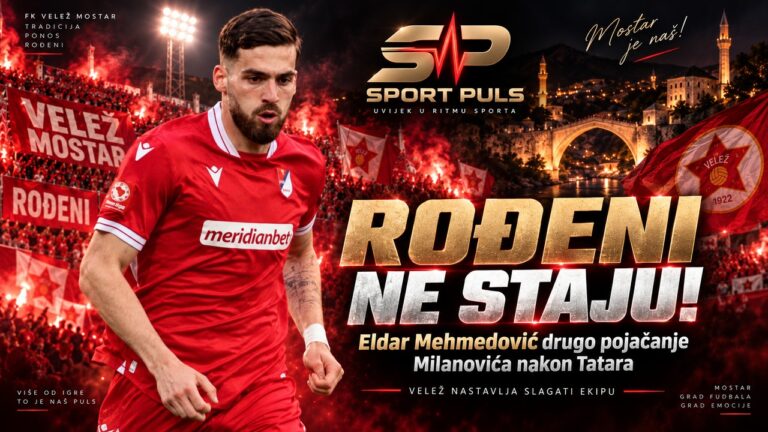 Eldar Mehmedović novo pojačanje FK Velež Mostar FEATURED_TITLE: Eldar Mehmedović novo pojačanje Veleža FEATURED_ALT: Eldar Mehmedović novo pojačanje FK Velež Mostar FEATURED_CAPTION: Eldar Mehmedović drugo pojačanje Damira Milanovića nakon Benjamina Tatara FEATURED_DESCRIPTION: Naslovna fotografija za članak o dolasku Eldara Mehmedovića u FK Velež. SOCIAL_TITLE: Eldar Mehmedović novo pojačanje Veleža SOCIAL_ALT: Eldar Mehmedović stiže u Velež kao novo pojačanje SOCIAL_CAPTION: Nova bomba Rođenih – Eldar Mehmedović stiže u Mostar SOCIAL_DESCRIPTION: Social fotografija za dijeljenje članka o Eldaru Mehmedoviću i njegovom dolasku u FK Velež.