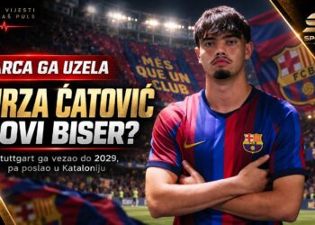 Mirza Ćatović u dresu Barcelone nakon prelaska iz Stuttgarta
