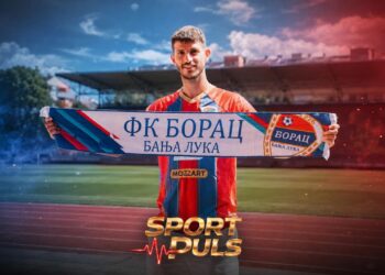 Cipetić u Borcu sa šalom FK Borac na Gradskom stadionu u Banjoj Luci