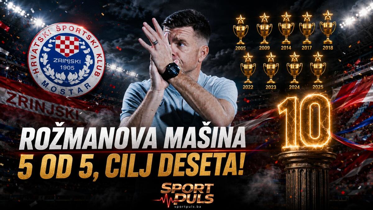 ROŽMAN NAPRAVIO MAŠINU! 5 OD 5, ZRINJSKI GAZI REDOM I ŠALJE BRUTALNU PORUKU: „DESETA TITULA NAŠ JE CILJ!“ Rožmanova mašina ima 5 od 5 i cilja desetu titulu