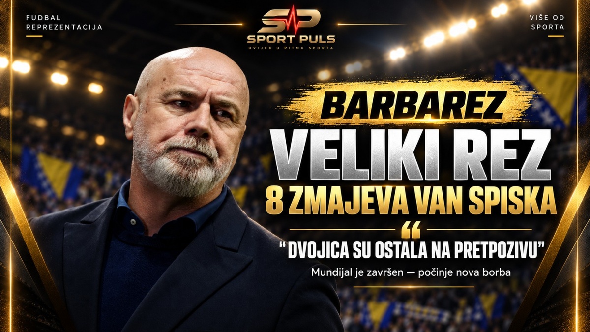 BARBAREZ NAPRAVIO VELIKI REZ: Osam Zmajeva sa Mundijala nema na glavnom spisku — dvojica završila na pretpozivu! Barbarez veliki rez — osam Zmajeva van glavnog spiska