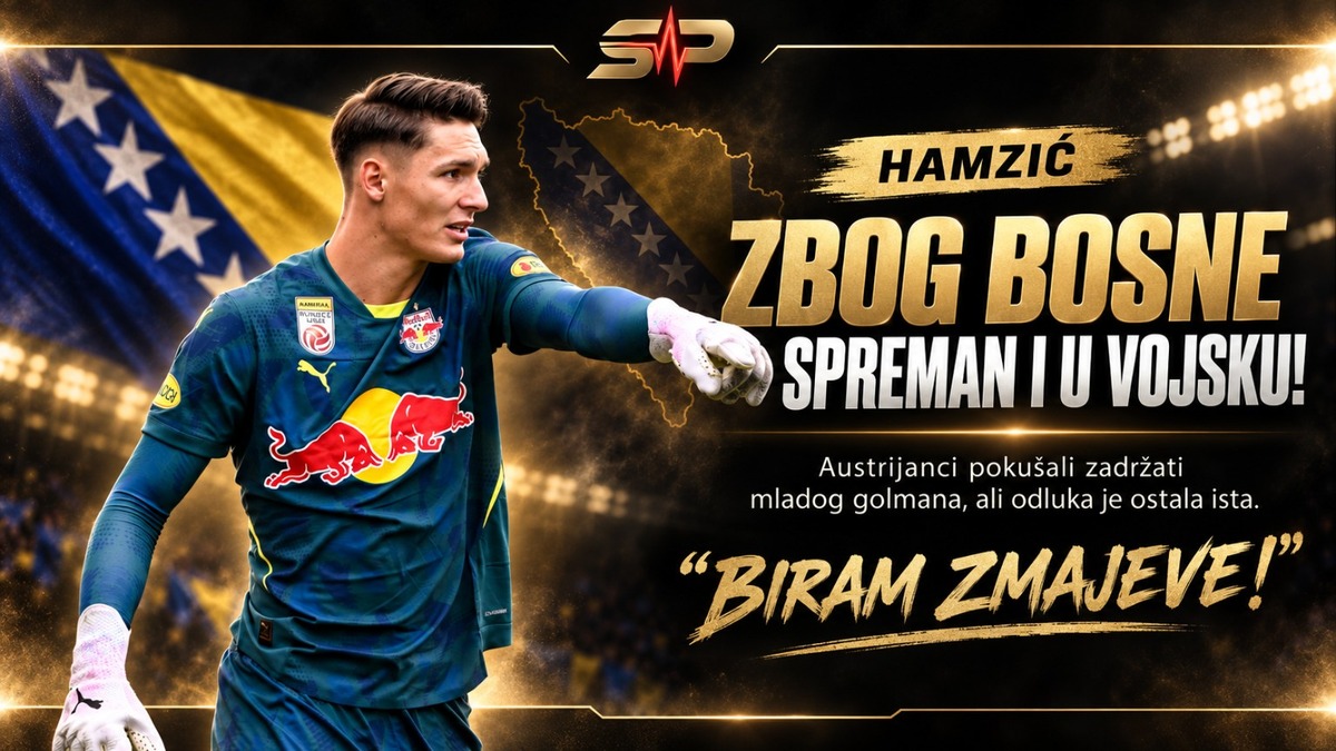 ZBOG BOSNE SPREMAN I U VOJSKU! Austrijanci pokušali zadržati Hamzića, ponudili mu pogodnosti — mladi golman nije promijenio odluku: BIRAM ZMAJEVE! Salko Hamzić u dresu Salzburga
