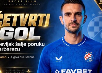 Smail Prevljak u dresu Dinama nakon četvrtog gola sezone