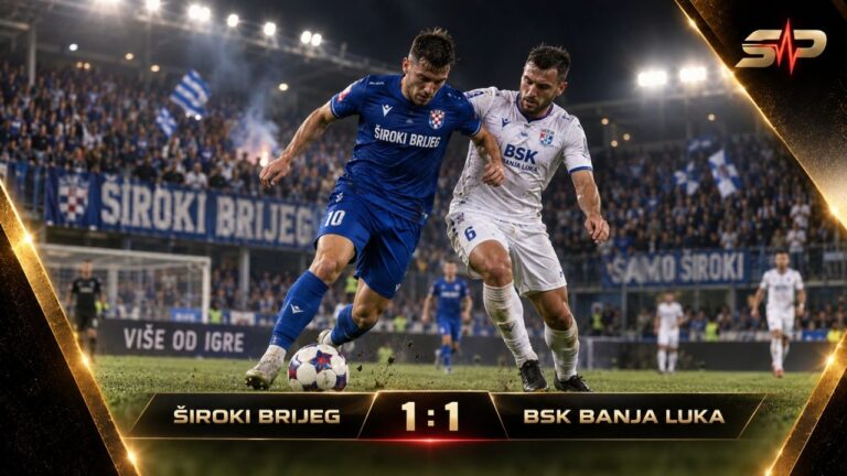Široki Brijeg i BSK Banja Luka remizirali 1:1 na Pecari
