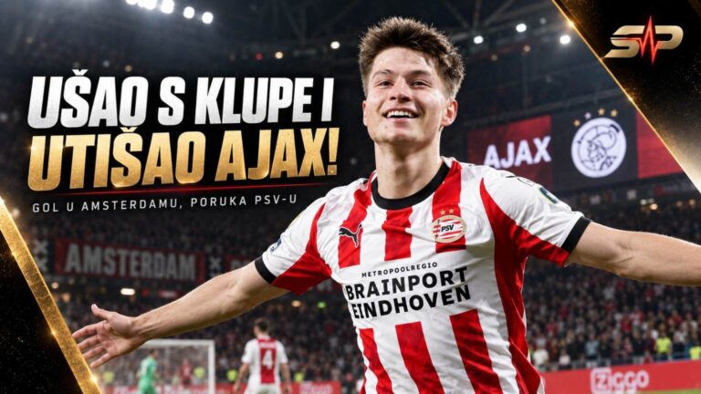 Esmir Bajraktarević u dresu PSV-a nakon pogotka protiv Ajaxa