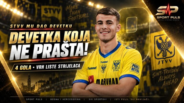 Samed Baždar u dresu STVV-a nakon četiri gola u Belgiji