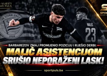 Arjan Malić u dresu Sturma nakon asistencije protiv LASK-a