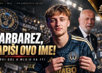 Malik Jakupović u dresu Philadelphia Uniona nakon prvog gola u MLS-u