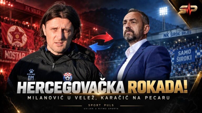 Damir Milanović i Toni Karačić u trenerskoj rokadi Veleža i Širokog Brijega