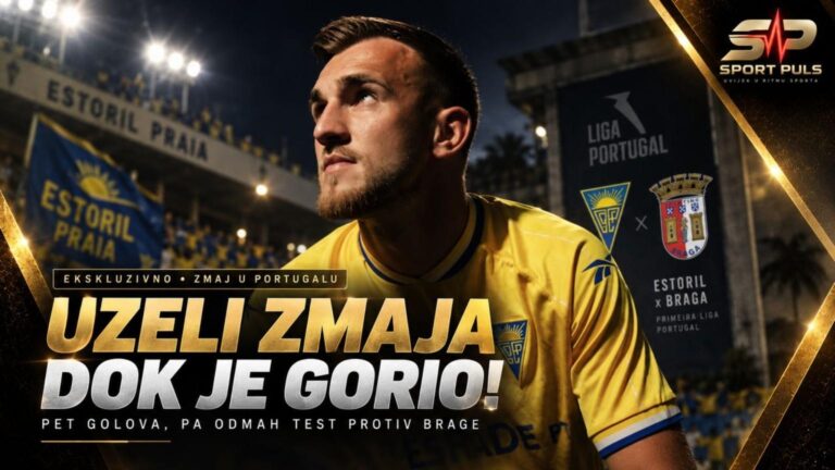 Omerović u dresu Estorila pred utakmicu protiv Brage